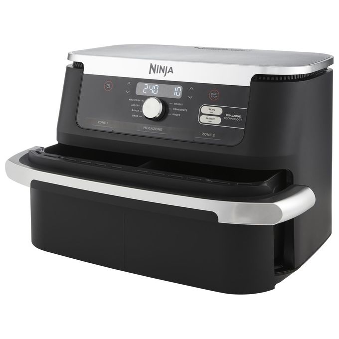 Ninja AF500EU FlexDrawer Friggitrice ad aria 10.4 L 2470 W 7 Programmi Dual Zone Touchscreen colore Nero
