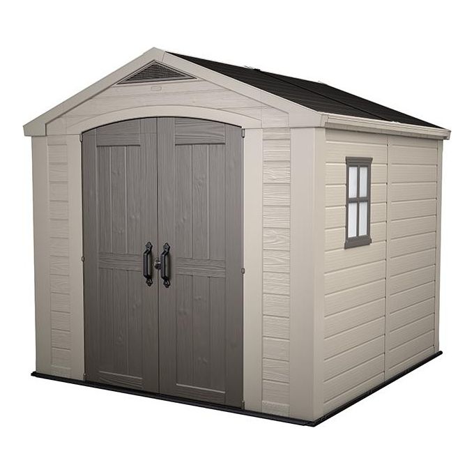 Keter Casetta da Giardino Factor 8X8 in Resina 256,5x255x243h Beige