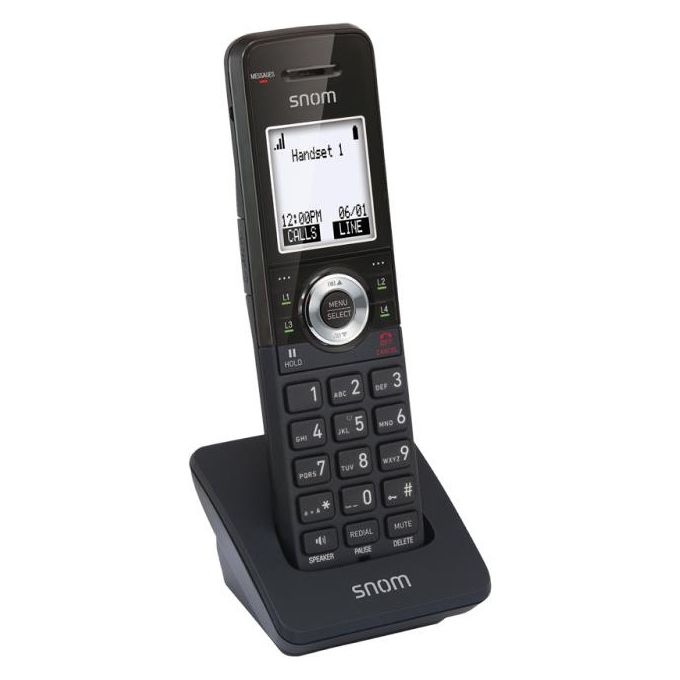 Snom 00004452 M10 Office Handset Telefono DECT con Vivavoce Rubrica 1000 Voci Display TFT 1.8'' colore Nero