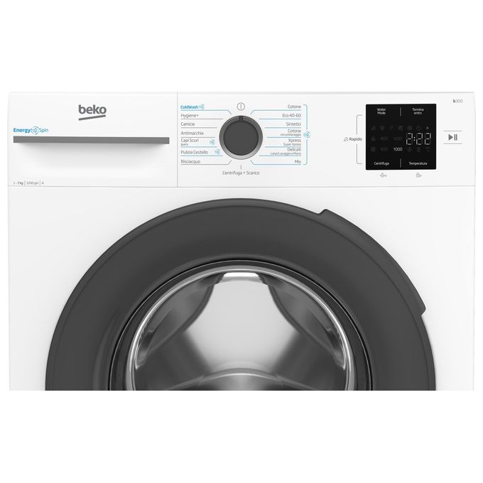 BEKO BMWU3721A Lavatrice Libera Installazione 7 kg Classe a Centrifuga 1200 giri-min Profondita' 496 cm Vapore SteamCure Colore Bianco