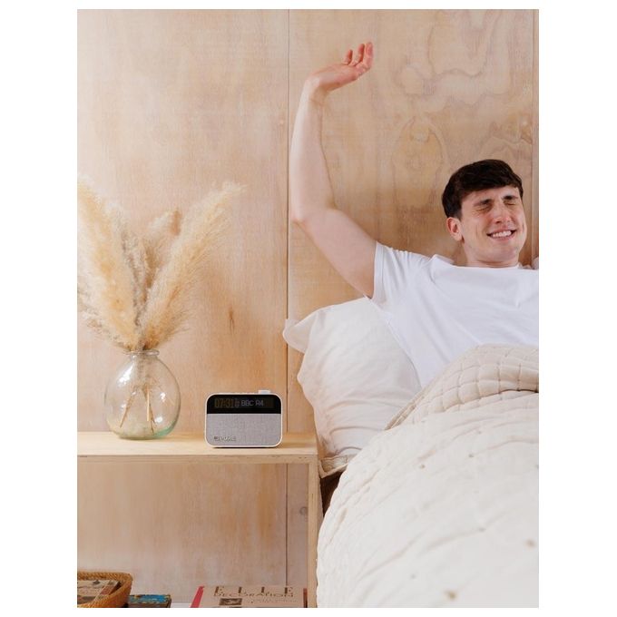 Pure 252451 Moment Charge Radiosveglia DAB+ FM Bluetooth 5.3 Wake-up Light Ricarica Wireless 4 Sveglie 10W colore Bianco