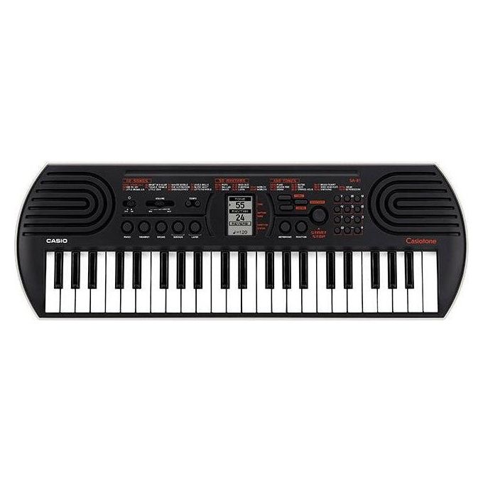 Casio SA-81 Tastiera Digitale 44 Mini Tasti Portatile 100 Timbri 32 Polifonia per Bambini e Principianti colore Nero