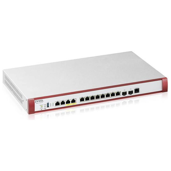 ZYXEL USGFLEX700H-EU0101F USG FLEX 700H Firewall Hardware Throughput 15000 Mbit-s 12 Porte LAN 2x 10GbE PoE+ 2x SFP+ Gestione Cloud Nebula colore Nero