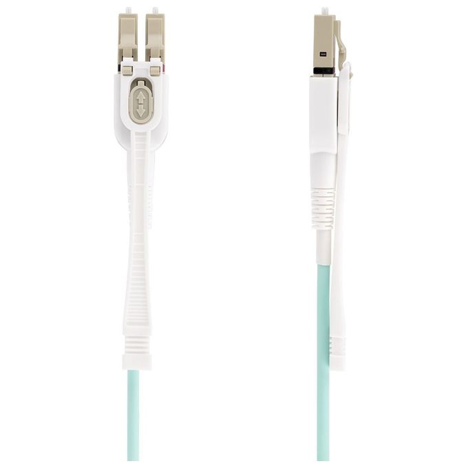 StarTech.com Cavo in Fibra Ottica Multimodale Om4 Lc a Lc (upc) con Linguette Push-pull 3mt