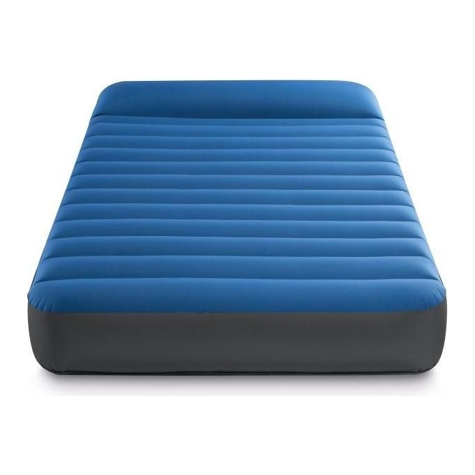 Intex 64011 Twin Dura-Beam Materasso Gonfiabile Camping Singolo in TPU con Pompa Elettrica USB150 Fiber-Tech 99x191x22 cm colore Blu