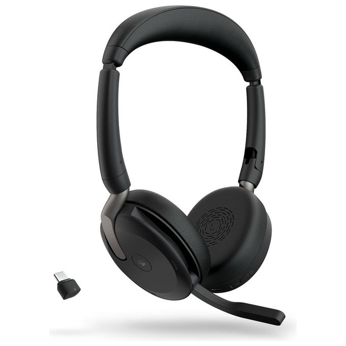 Jabra 26699-999-899 Evolve2 65 Flex Auricolare Wireless Bluetooth USB tipo-C ANC ibrida 30 m autonomia 32 h colore Nero