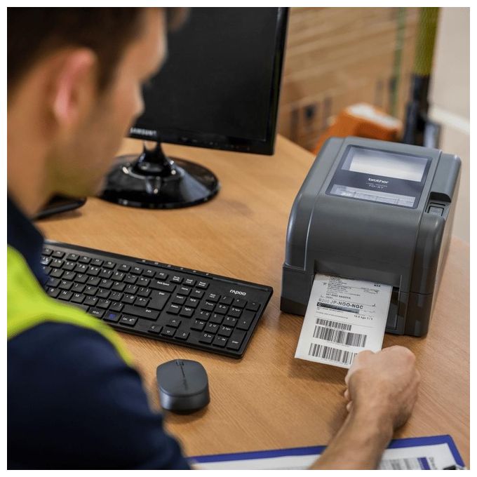 Brother TD-4520TN Stampante per Etichette Termica Diretta Trasferimento Termico 300 x 300 DPI 127 mm-s LAN USB RS232 colore Nero
