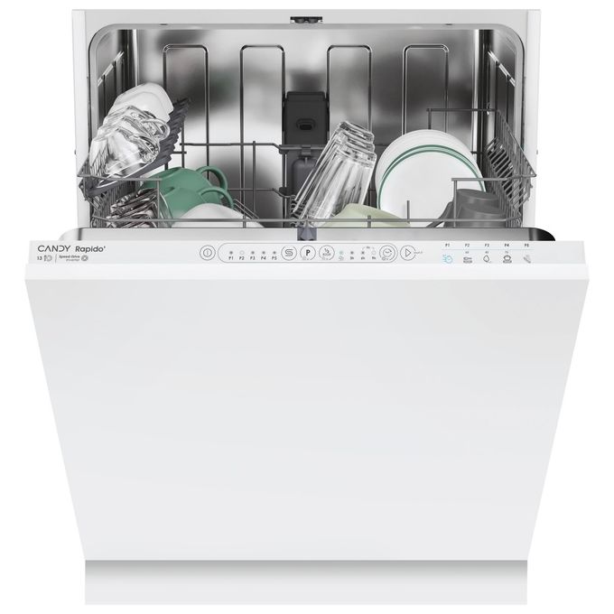 Candy CI 3E53E0W RapidÓ Lavastoviglie Incasso a Scomparsa Totale 13 coperti Classe E 53 dB 5 programmi (82x60x56 cm) colore Bianco