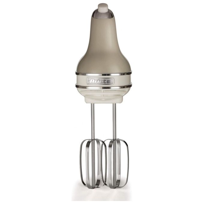 Ariete 1548 Vintage Sbattitore manuale 450W 5 velocita' Funzione Turbo 2 Fruste Acciaio inox colore Beige