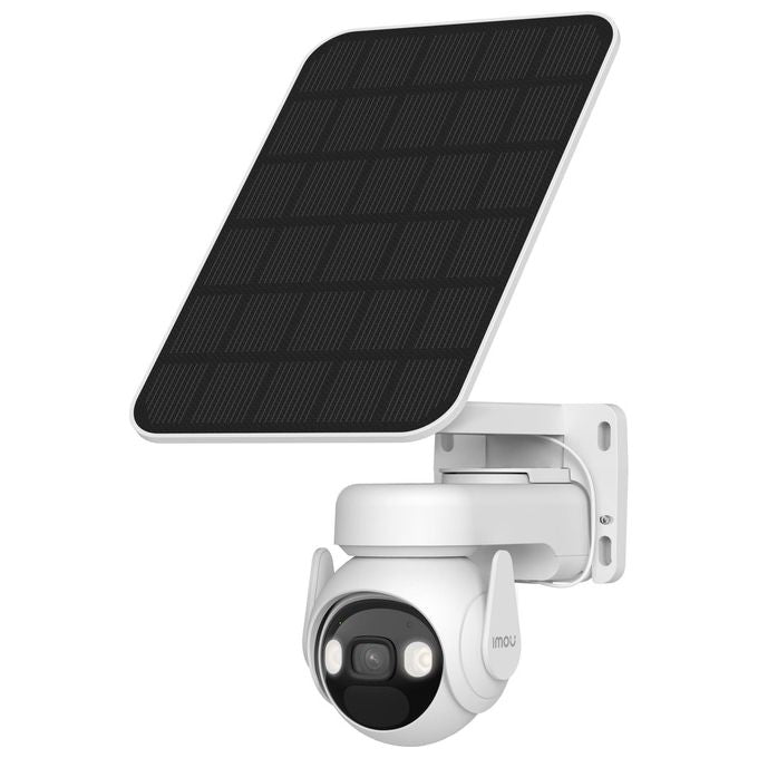Imou KIT-IPC-K9EP-3T0WE Cell PT Kit Telecamera IP Esterno 2K 3MP Pan Tilt 360° Batteria 15000 mAh Pannello Solare IP66 colore Bianco