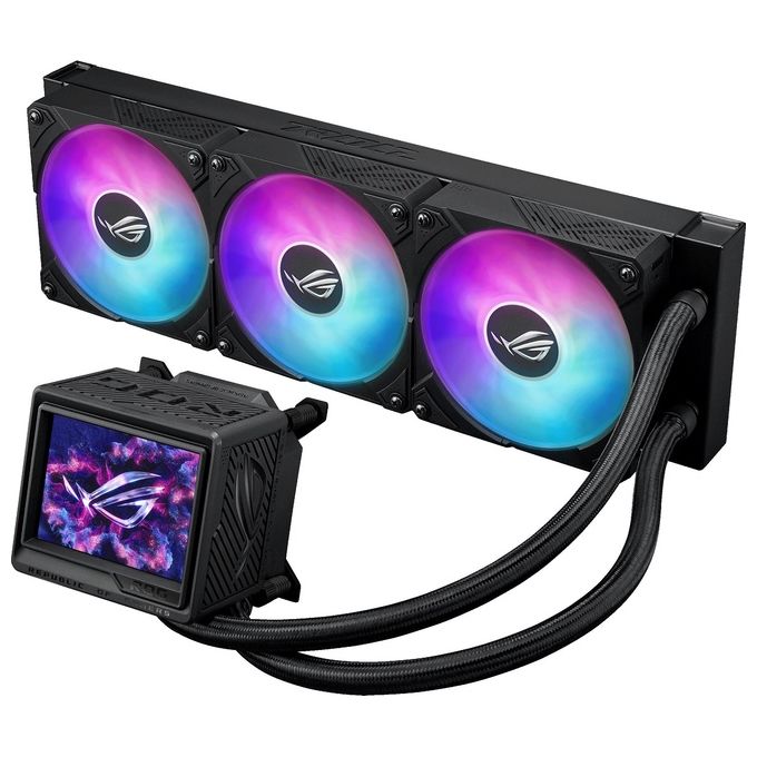 ASUS 90RC0131-M0EAY0 ROG Ryujin III Raffreddatore Liquido All-in-One 360 mm 3 ventole 12 cm Display LCD ARGB colore Nero