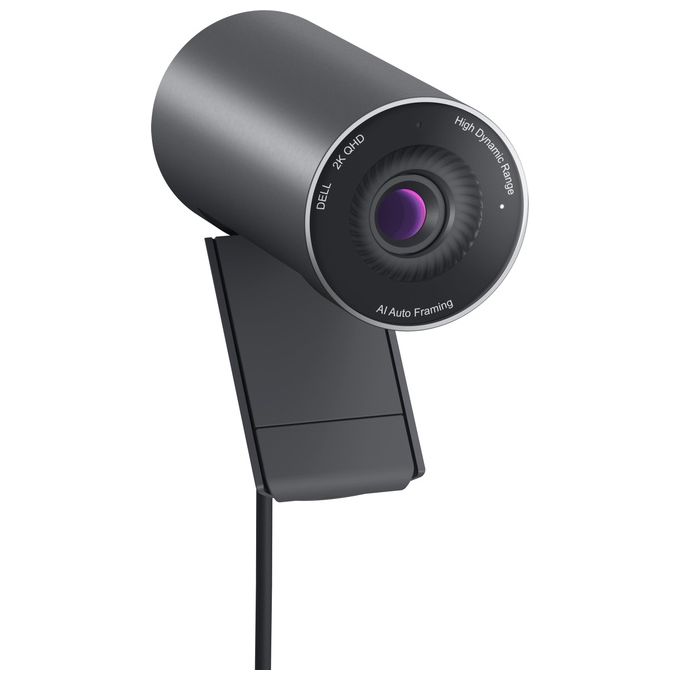 Dell WB5023 Pro Webcam 2K QHD 2560x1440 60fps USB 2.0 Autofocus Zoom 4x Microfono colore Nero