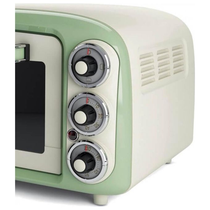 Ariete 979 Vintage Fornetto Elettrico 18 L 1380 W 3 posizioni cottura pizza 30 cm timer 60 min colore Verde