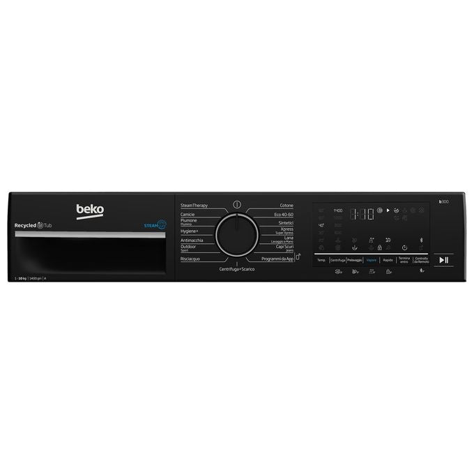 BEKO AMBT3104S Lavatrice standard 10 kg classe a 1400 giri inverter display touch oblo' nero display touch