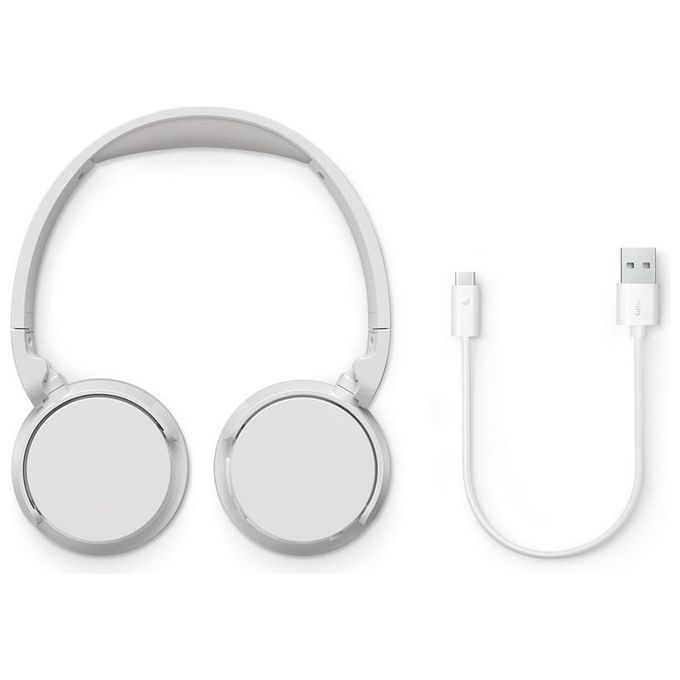 Philips TAH3209WT-00 Cuffia On-ear Wireless Bluetooth 5.3 Autonomia 25h Ricarica Rapida USB-C colore Bianco