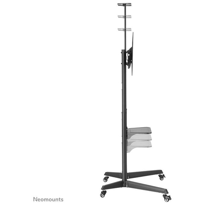 Neomounts FL50-550BL1 Carrello TV da Pavimento Mobile 37'' 70'' 50 Kg 4 Ruote 2 Ripiani VESA 600x400 colore Nero