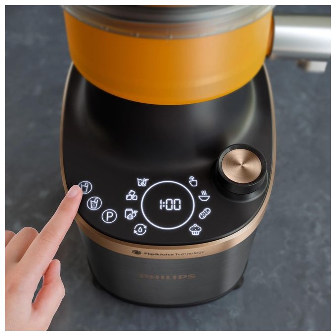 Philips HR3770-00 Flip and Juice Frullatore 2 L 1500 W 12 velocita' ProBlend Ultra colore Nero Rame
