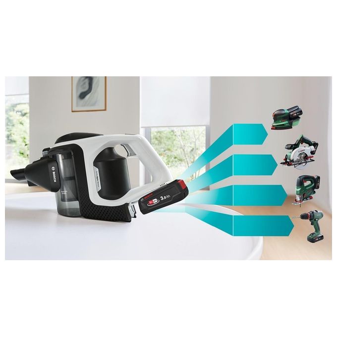 Bosch BHZUB1830 Power for All Batteria per Aspirapolvere Scopa Unlimited 18V 3.0Ah Li-Ion colore Nero