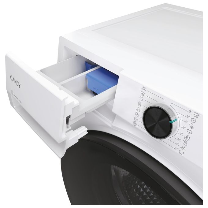 Candy Lavatrice a carica frontale ProWash 550 BP 411BL9-S Lavatrice a carica frontale, Libera installazione, 11 kg, 1400 RPM, Classe A, Bianco, 16 programmi, Controllo remoto avanzato e contenuti extra in App (Wi-Fi + BLUETOOTH), L x P x A (mm) 595x681x8