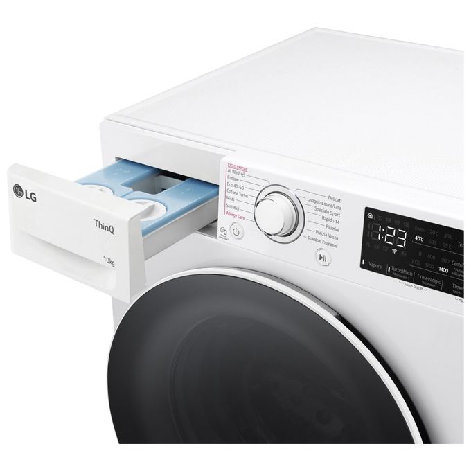 LG F4R3710NSWW Lavatrice 10kg AI DD Classe Energetica A-1400 Giri Autodosaggio Wi-Fi