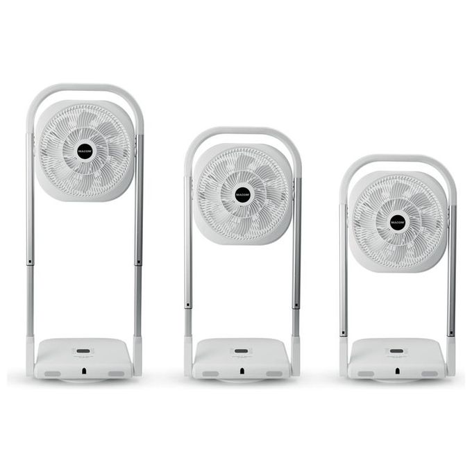 Macom 986 Slimmy Ventilatore a Piantana Pieghevole 9 Velocita' 13W Timer 8h Telecomando colore Bianco