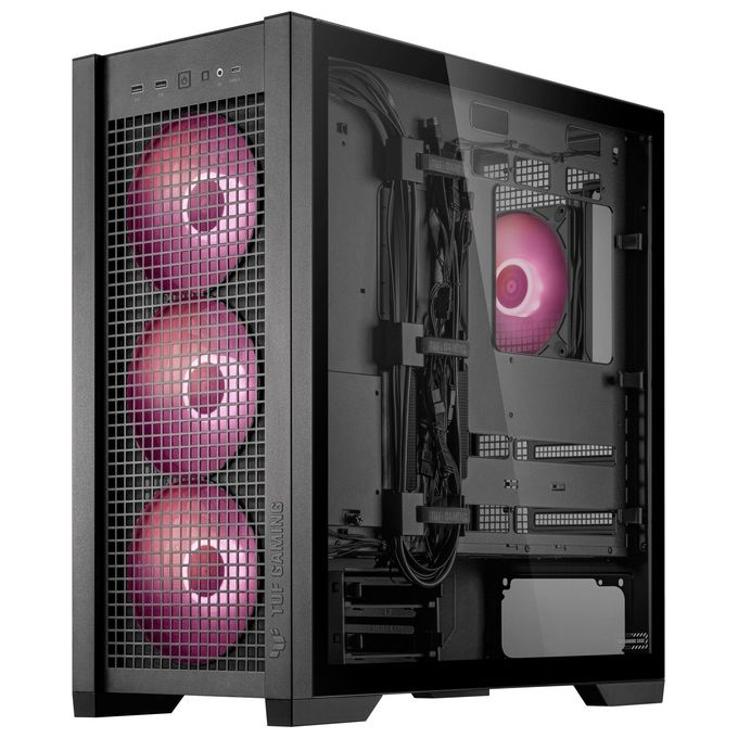 ASUS 90DC00I0-B19000 TUF GAMING GT302 TG ARGB Case Mid Tower Supporto E-ATX 4 Ventole ARGB Preinstallate 140 mm Vetro Temperato colore Nero