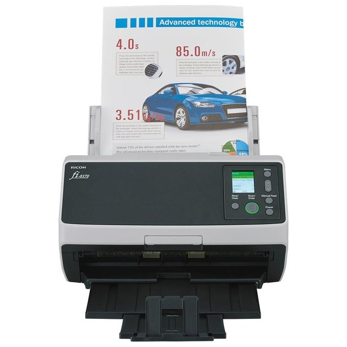 Ricoh FI-8170 Scanner ADF Alimentazione Manuale 600x600 DPI A4 Duplex 70 ppm USB 3.2 LAN colore Nero Grigio