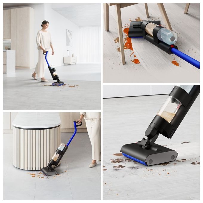 Dyson WR01 Wash G1 Aspirapolvere Lavapavimenti a Batteria Senza Sacco 1 L autonomia 35 min display LCD colore Nero Blu