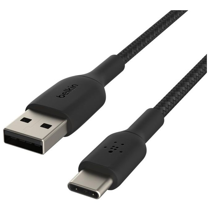 Belkin Boost Charge Cavo Usb-C Intrecciato Usb-C-Usb-A Cavo 15cm Rivestito Nero