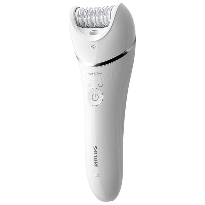 Philips BRE710-00 Serie 8000 Epilatore Wet and Dry Senza Fili 32 Dischi colore Bianco