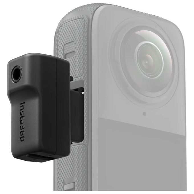 Insta360 Adattatore per Microfono Compatibile con X4 Nero