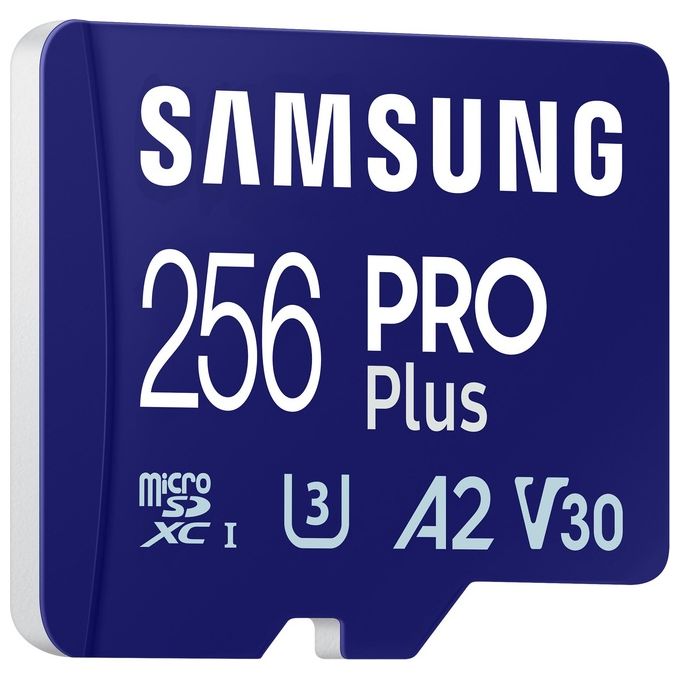 Samsung MB-MD256SA PRO Plus Scheda MicroSD 256 GB UHS-I U3 V30 A2 colore Blu