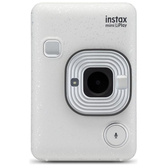 Fujifilm LIPAY2 Instax Mini LiPlay Fotocamera Istantanea Ibrida con Stampa da Smartphone Controllo Remoto Bluetooth Funzione Sound Registrazione Audio 10s con QR Code colore Bianco