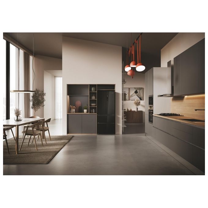 Haier HFR3718ENGB FD 70 Series 3 Frigorifero French Door 402 L 177 cm Classe E 37 dB No Frost colore Nero