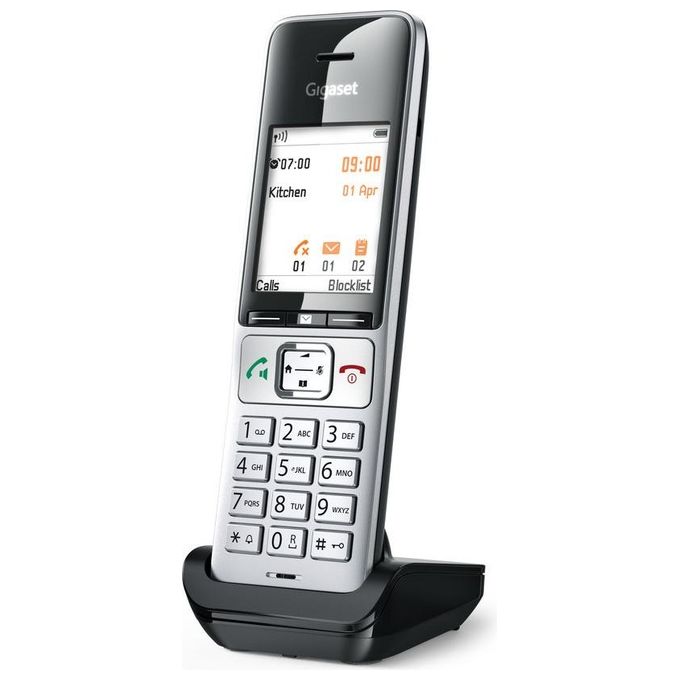 Gigaset S30852-H3061-R101 COMFORT 500HX Telefono Analogico DECT con Display TFT a Colori 2.2'' Vivavoce Identificatore di Chiamata colore Nero Argento