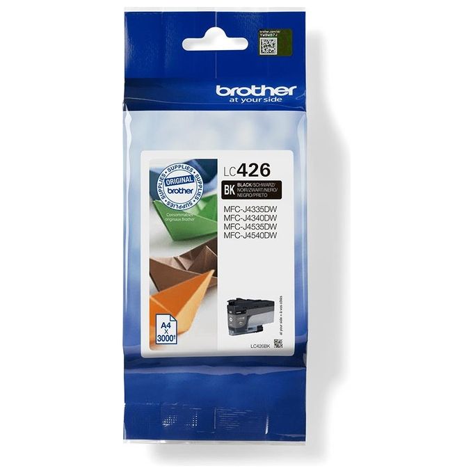 Brother LC426BK Cartuccia d'Inchiostro Originale Inkjet 3000 pagine per MFC-J4340DW MFC-J4540DW MFC-J4335DW colore Nero