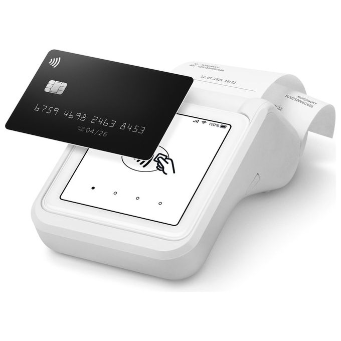 Sumup 800620001 Solo con Stampante POS Portatile Wi-Fi Dati Illimitati Touchscreen Stampa Termica colore Bianco