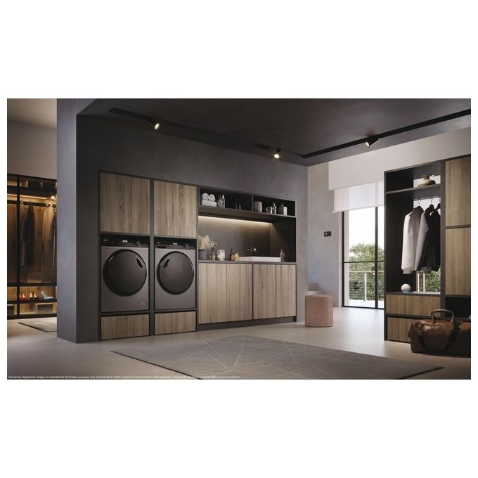 Haier HD80A3959RS I-Pro Serie 5 Asciugatrice Pompa di Calore 8 Kg Classe A+++ Inverter Wi-Fi (85x60x67,5 cm) colore Antracite