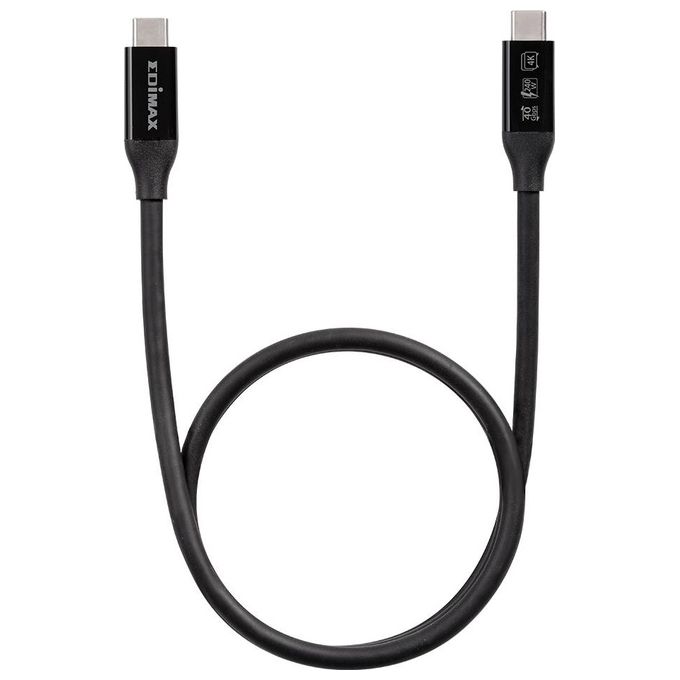 Edimax UC4-020TP Cavo USB4 Thunderbolt 3 40 Gbit-s 2 m con Alimentazione USB fino a 240 W colore Nero