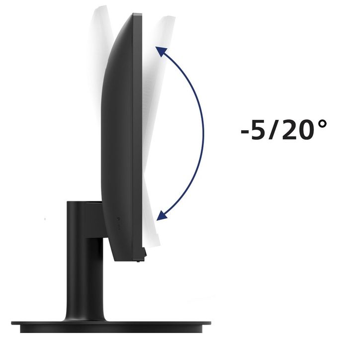 Philips Monitor 221V8A da 22'', Adaptive Sync 75 Hz, VA, Full HD, 4 ms, HDMI, VGA, Casse Audio Integrate, Attacco VESA, Nero