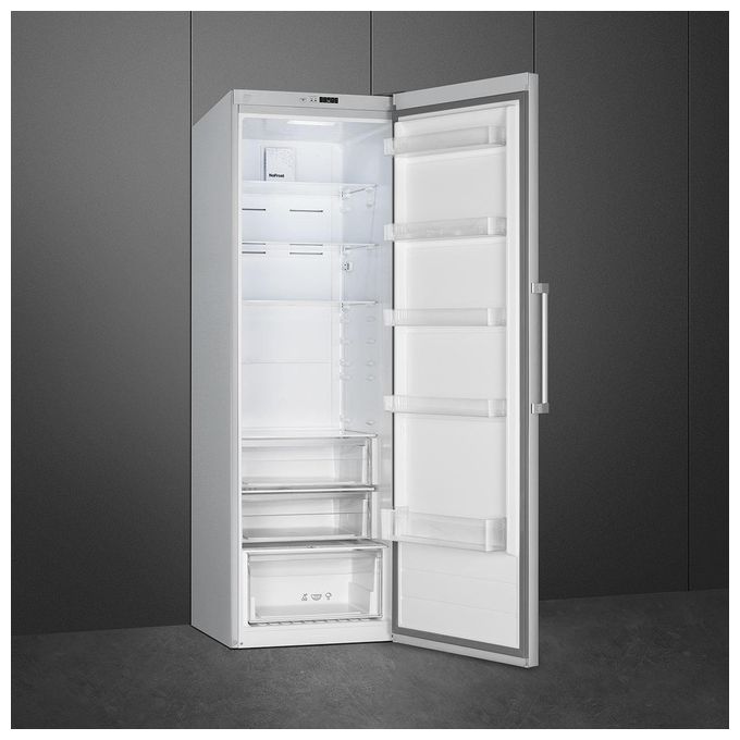 Smeg FS18EV2HX Frigorifero Monoporta 380 L 186 cm Classe E 40 dB No Frost Libera Installazione colore Acciaio Inox