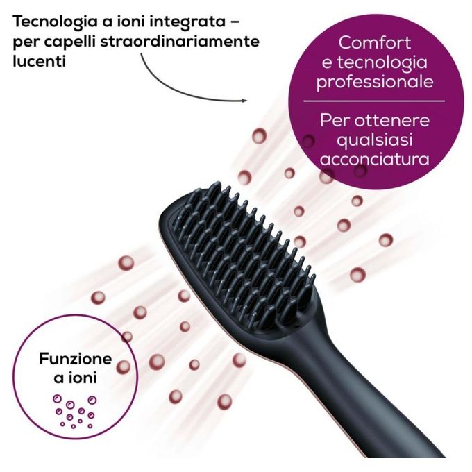 Beurer HS 60 Spazzola Lisciante con Rivestimento in Ceramica e Tecnologia agli Ioni Integrata