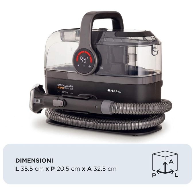 Ariete 2484 Lavatappeti 1800w 1.7lseb acqu Pulita - 1.1l seb acqu Sporca accessor