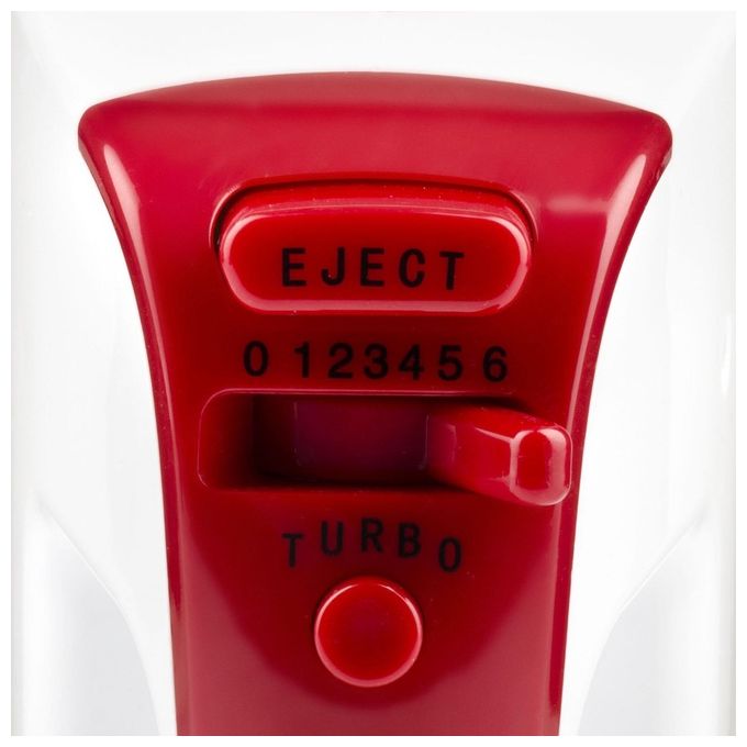 G3 Ferrari G20079 Animadolce Sbattitore manuale 250 W 6 velocita' funzione turbo fruste e torciglioni in acciaio colore Bianco Rosso