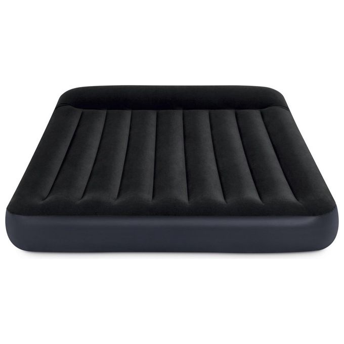 Intex 64150ND DuraBeam Pillow Rest Materasso Gonfiabile Matrimoniale Fiber-Tech 152x203x25 cm Pompa Integrata 272 Kg colore Blu scuro