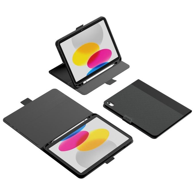 Cygnett BSA-MPA-CY4391TEKVI TekView Custodia a libro per iPad 10ª generazione 2022 con supporto multi-angolo porta Apple Pencil integrato chiusura magnetica colore Nero Grigio