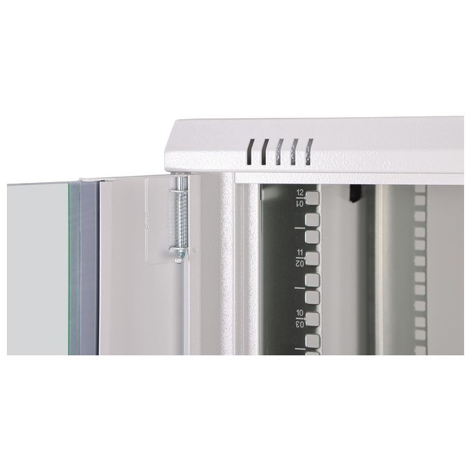 Digitus Armadio Rack 19'' 12 Unita' da Muro 638x600x600 Grigio Porta Vetro
