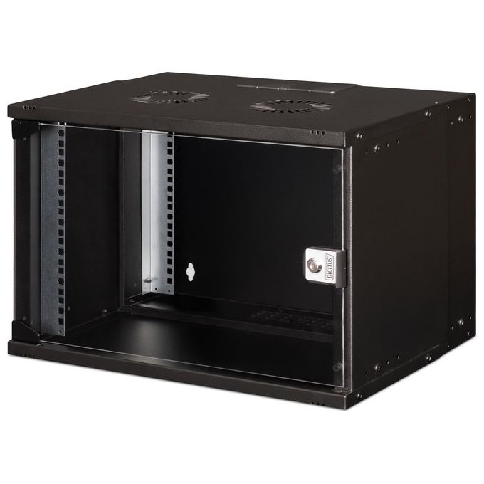 Digitus DN-49203 SOHO PRO Armadio Rack a Parete 19'' 7U 540x400 mm Carico Max 60 Kg Porta in Vetro IP20 colore Nero