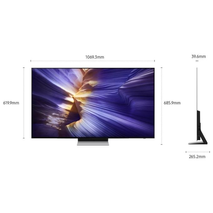 Samsung QE48S90FAEXZT S90F Smart TV OLED 4K 48'' Processore NQ4 AI Gen3 144 Hz Dolby Atmos colore Nero