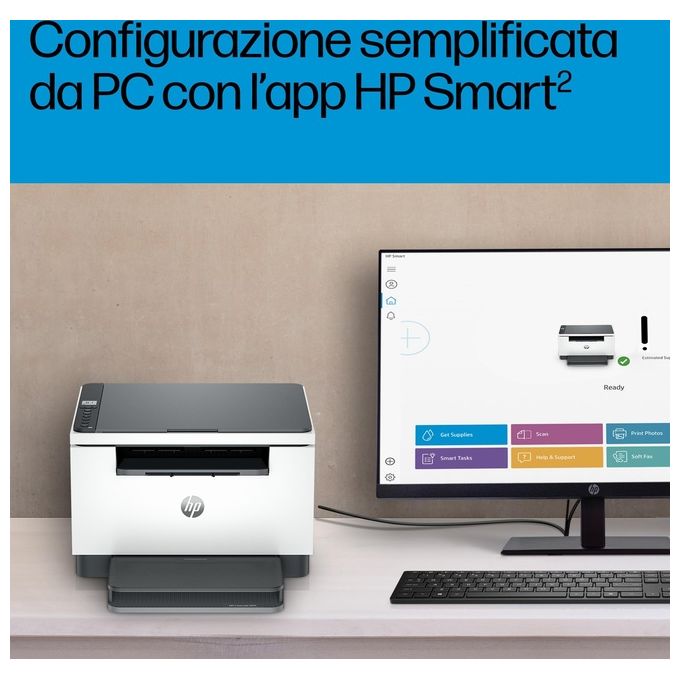 HP 8J9K4F LaserJet M234d Stampante Multifunzione Laser Mono A4 29 ppm Fronte Retro Automatico USB Apple AirPrint colore Grigio